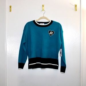 NWT JUICY Knit Sweater with Vibrant Colorblock